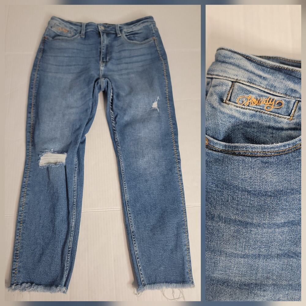 Judy Blue Jeans Womens Size 32 Howdy Boyfriend Fit High Rise Stretch